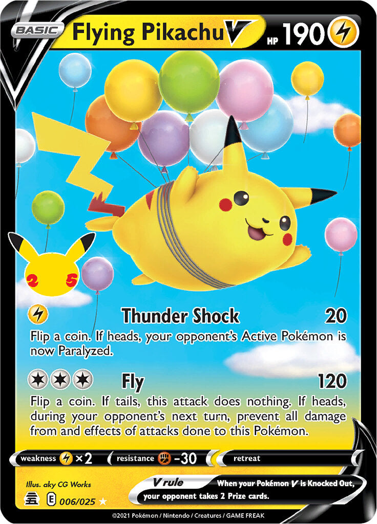 Flying Pikachu V (006/025) [Celebrations: 25th Anniversary] | Kessel Run Games Inc. 
