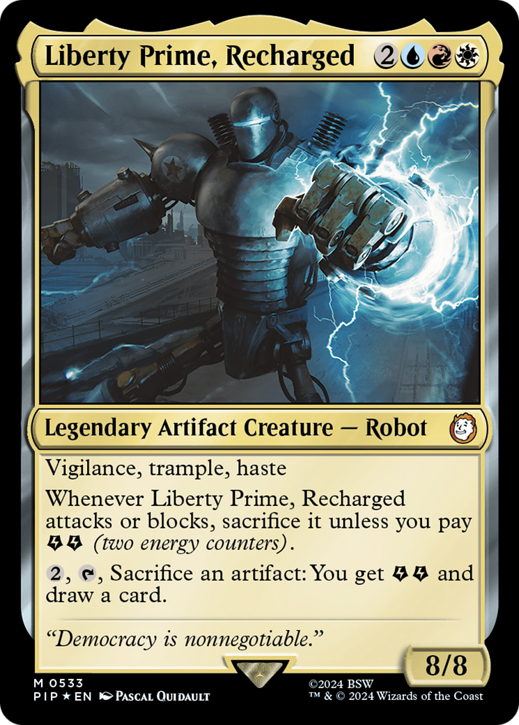 Liberty Prime, Recharged (Surge Foil) [Fallout] | Kessel Run Games Inc. 