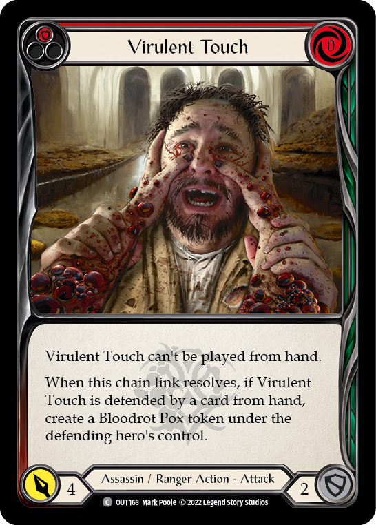 Virulent Touch (Red) [OUT168] (Outsiders)  Rainbow Foil | Kessel Run Games Inc. 