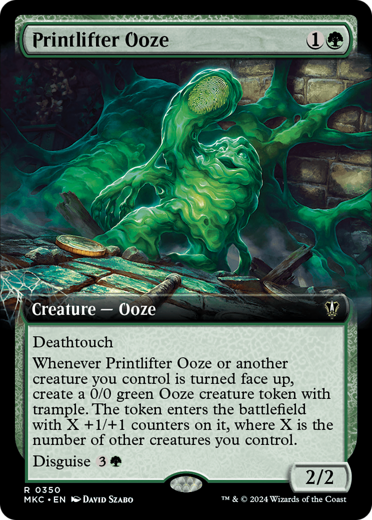 Printlifter Ooze (Extended Art) [Murders at Karlov Manor Commander] | Kessel Run Games Inc. 