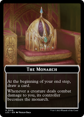 The Monarch // Dinosaur Double-Sided Token [The Lost Caverns of Ixalan Commander Tokens] | Kessel Run Games Inc. 