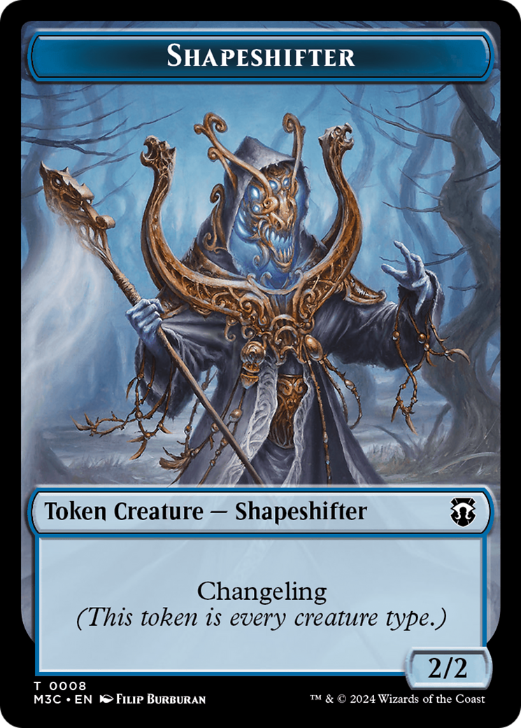 Dragon // Shapeshifter (0008) Double-Sided Token [Modern Horizons 3 Commander Tokens] | Kessel Run Games Inc. 