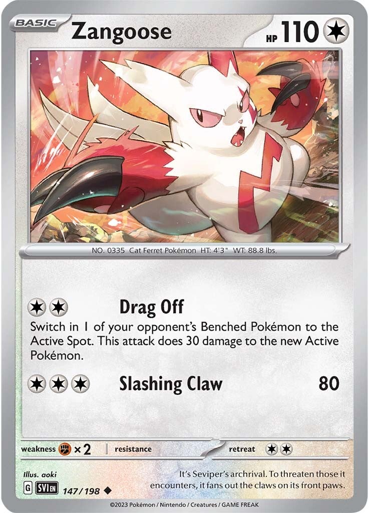 Zangoose (147/198) [Scarlet & Violet: Base Set] | Kessel Run Games Inc. 