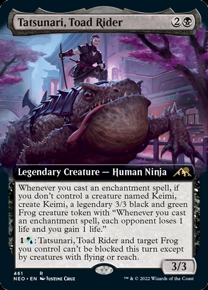 Tatsunari, Toad Rider (Extended Art) [Kamigawa: Neon Dynasty] | Kessel Run Games Inc. 