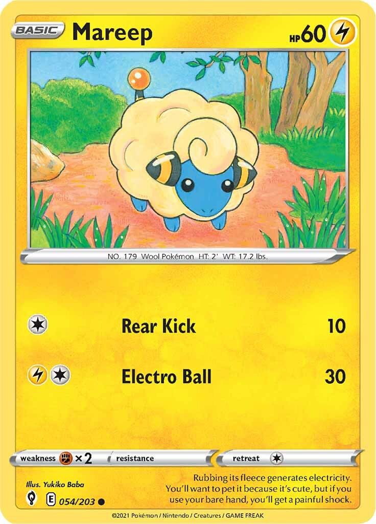 Mareep (054/203) [Sword & Shield: Evolving Skies] | Kessel Run Games Inc. 