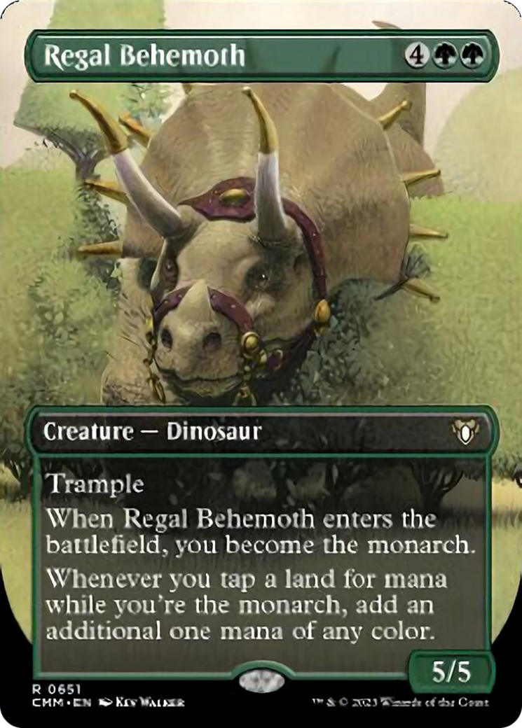 Regal Behemoth (Borderless Alternate Art) [Commander Masters] | Kessel Run Games Inc. 