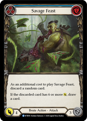 Savage Feast (Blue) [U-WTR016] (Welcome to Rathe Unlimited)  Unlimited Rainbow Foil | Kessel Run Games Inc. 