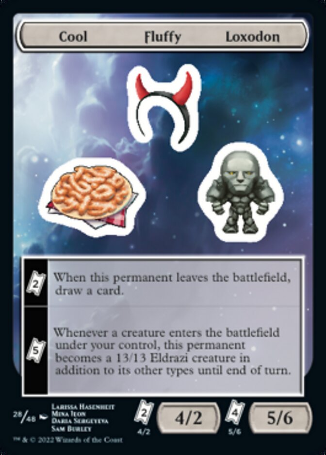 Cool Fluffy Loxodon [Unfinity Stickers] | Kessel Run Games Inc. 