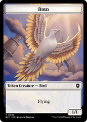 Storm Crow // Bird (003) Double-Sided Token [Bloomburrow Commander Tokens] | Kessel Run Games Inc. 