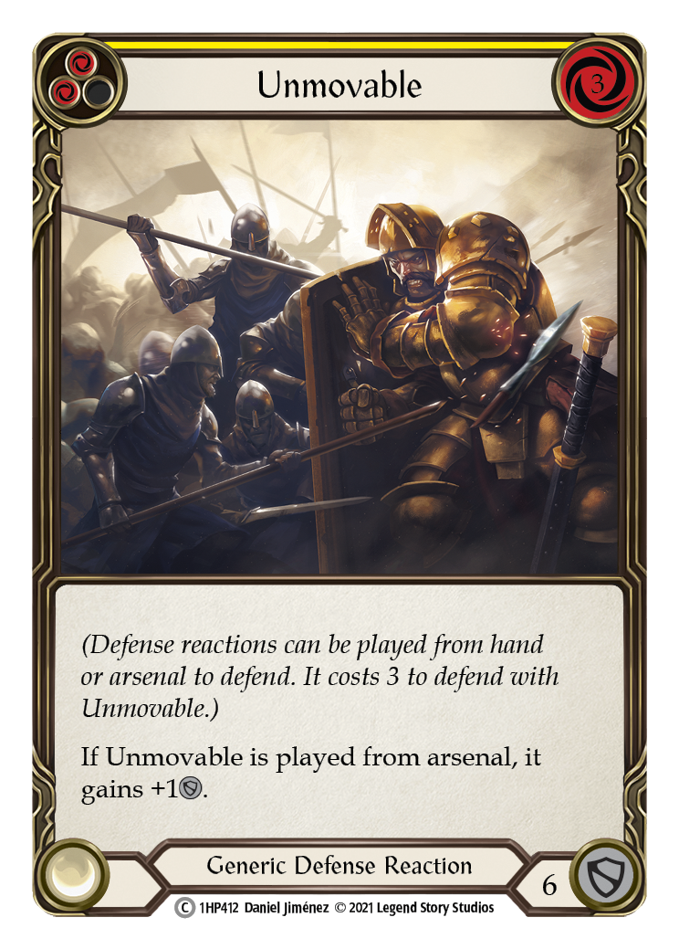 Unmovable (Yellow) [1HP412] (History Pack 1) | Kessel Run Games Inc. 