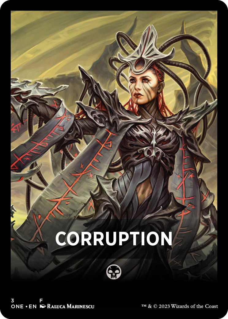 Corruption Theme Card [Phyrexia: All Will Be One Tokens] | Kessel Run Games Inc. 