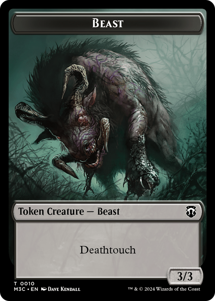 Beast (0010) // Shapeshifter (0008) Double-Sided Token [Modern Horizons 3 Commander Tokens] | Kessel Run Games Inc. 