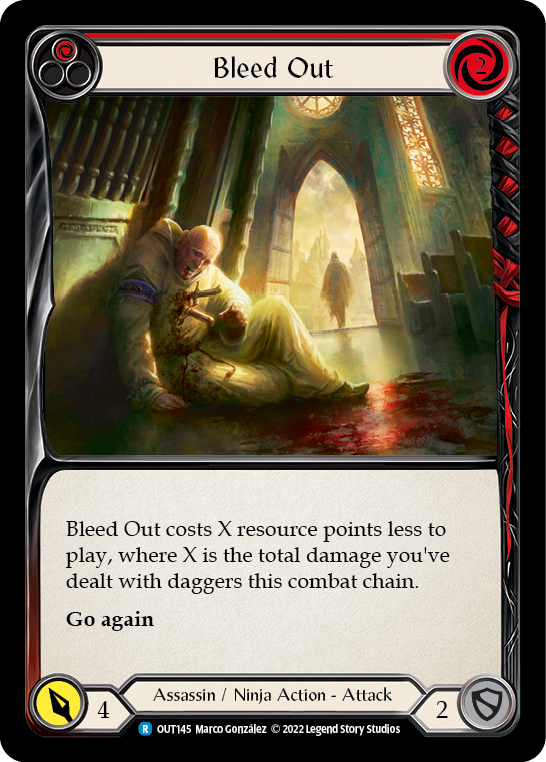 Bleed Out (Red) [OUT145] (Outsiders)  Rainbow Foil | Kessel Run Games Inc. 