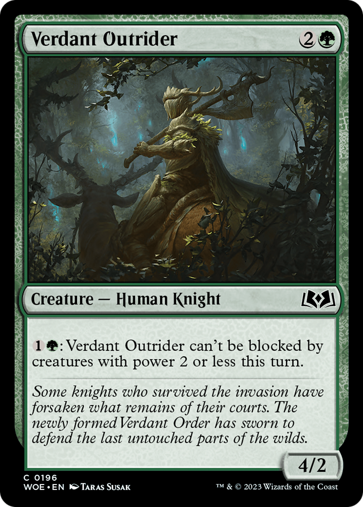 Verdant Outrider [Wilds of Eldraine] | Kessel Run Games Inc. 