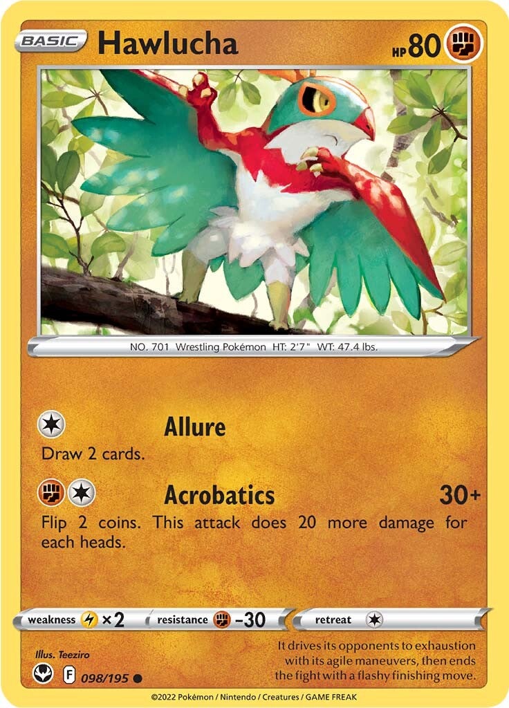 Hawlucha (098/195) [Sword & Shield: Silver Tempest] | Kessel Run Games Inc. 