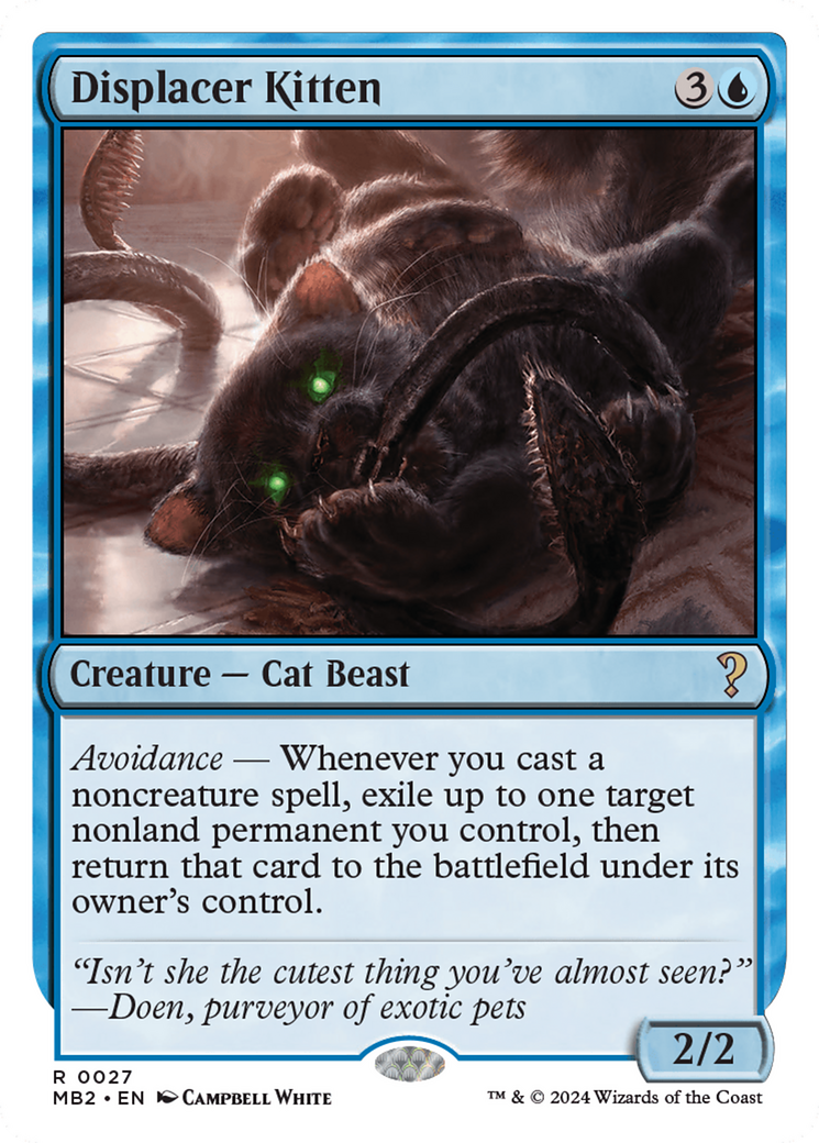 Displacer Kitten (White Border) [Mystery Booster 2] | Kessel Run Games Inc. 