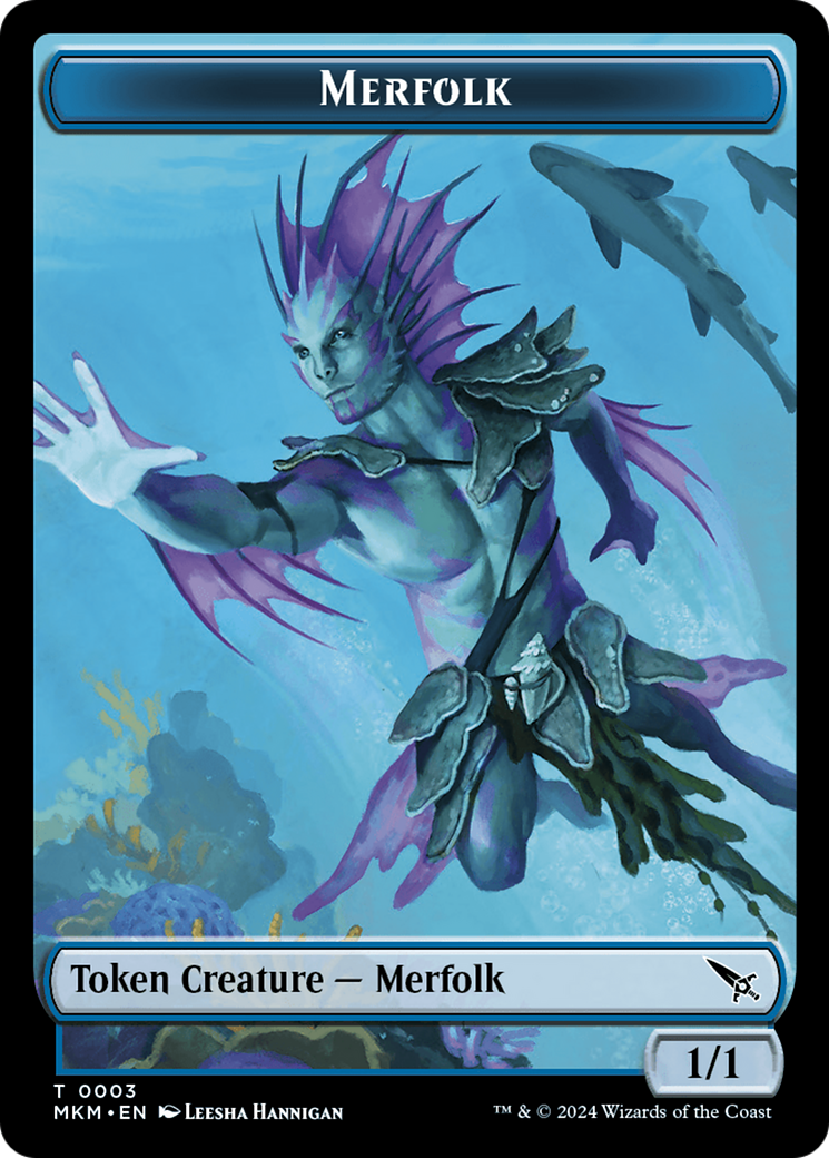 Thopter (0020) // Merfolk Double-Sided Token [Murders at Karlov Manor Tokens] | Kessel Run Games Inc. 