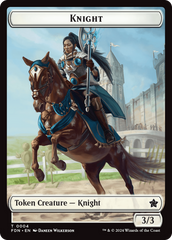 Human // Knight Double-Sided Token [Foundations Tokens] | Kessel Run Games Inc. 