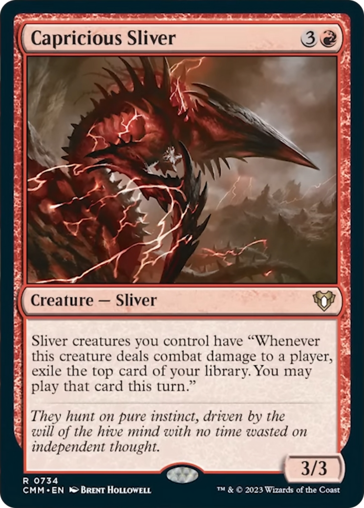 Capricious Sliver [Commander Masters] | Kessel Run Games Inc. 