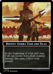 Bounty: Gorra Tash and Silas // Bounty Rules Double-Sided Token [Outlaws of Thunder Junction Commander Tokens] | Kessel Run Games Inc. 