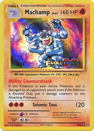 Machamp (59/108) (XY Evolutions Staff Prerelease) [XY: Black Star Promos] | Kessel Run Games Inc. 