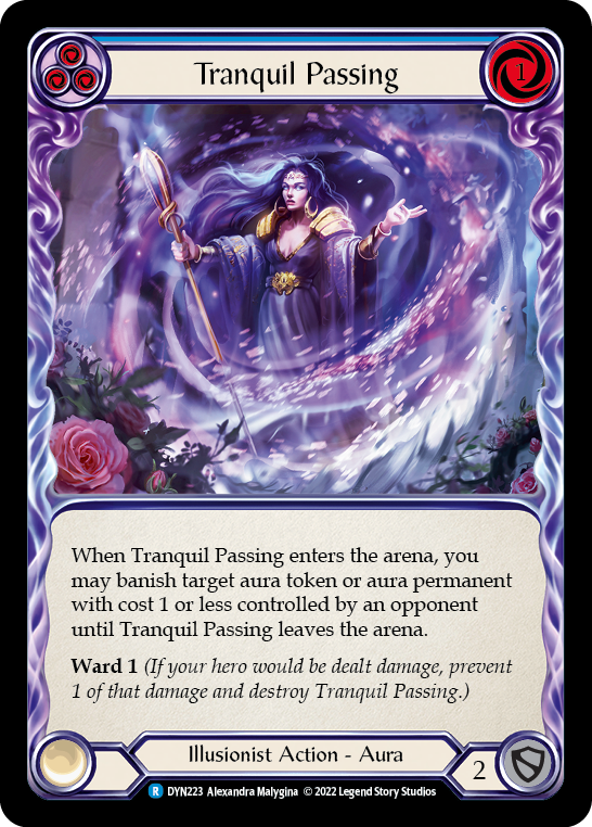 Tranquil Passing (Blue) [DYN223] (Dynasty)  Rainbow Foil | Kessel Run Games Inc. 