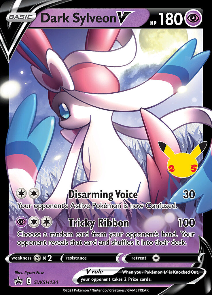 Dark Sylveon V (SWSH134) (Jumbo Card) [Sword & Shield: Black Star Promos] | Kessel Run Games Inc. 