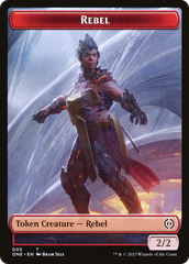 Rebel // Drone Double-Sided Token [Phyrexia: All Will Be One Tokens] | Kessel Run Games Inc. 