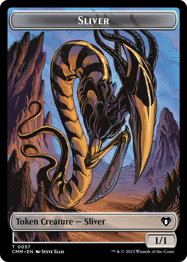 Sliver Army // Sliver Double-Sided Token [Commander Masters Tokens] | Kessel Run Games Inc. 