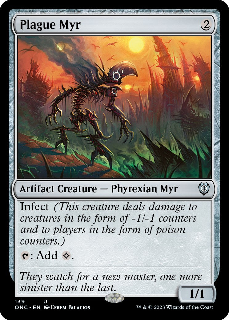 Plague Myr [Phyrexia: All Will Be One Commander] | Kessel Run Games Inc. 