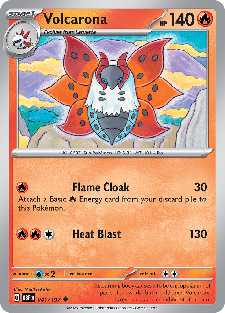 Volcarona (041/197) [Scarlet & Violet: Obsidian Flames] | Kessel Run Games Inc. 