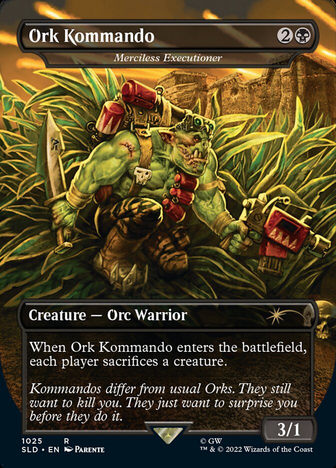 Ork Kommando - Merciless Executioner (Borderless) [Secret Lair Drop Series] | Kessel Run Games Inc. 