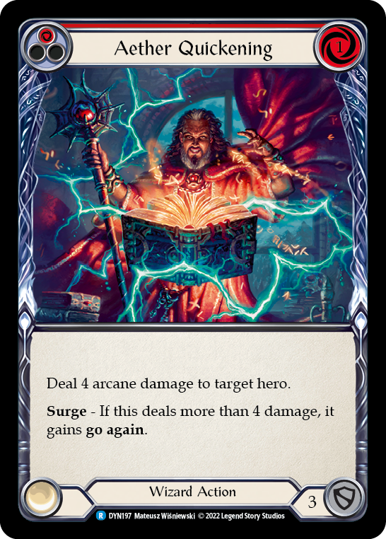 Aether Quickening (Red) [DYN197] (Dynasty)  Rainbow Foil | Kessel Run Games Inc. 