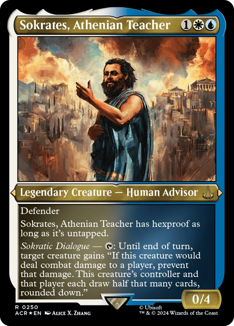 Sokrates, Athenian Teacher (Foil Etched) [Assassin's Creed] | Kessel Run Games Inc. 