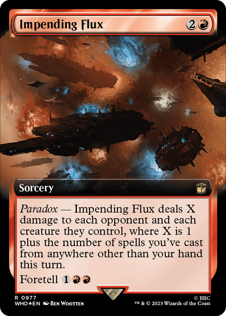 Impending Flux (Extended Art) (Surge Foil) [Doctor Who] | Kessel Run Games Inc. 