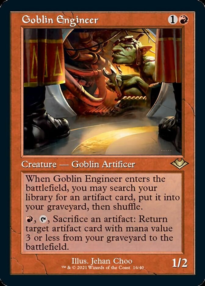 Goblin Engineer (Retro Foil Etched) [Modern Horizons] | Kessel Run Games Inc. 