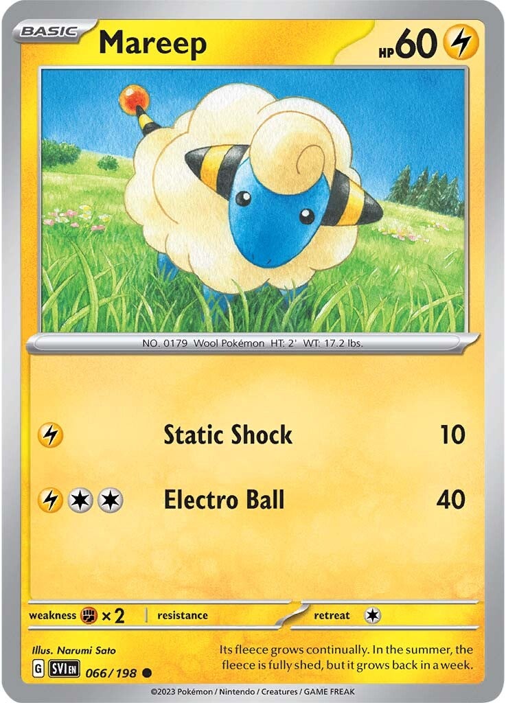 Mareep (066/198) [Scarlet & Violet: Base Set] | Kessel Run Games Inc. 