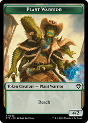 Plant Warrior // Plant Double-Sided Token [Outlaws of Thunder Junction Commander Tokens] | Kessel Run Games Inc. 