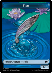 Fish // Tender Wildguide Double-Sided Token [Bloomburrow Tokens] | Kessel Run Games Inc. 