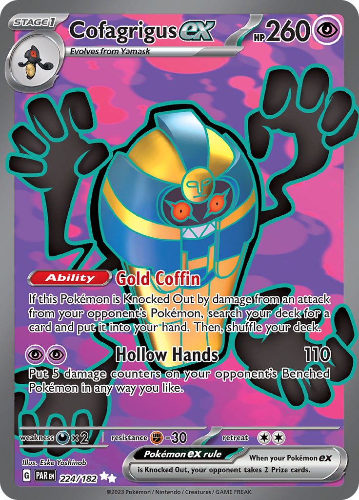 Cofagrigus ex (224/182) [Scarlet & Violet: Paradox Rift] | Kessel Run Games Inc. 