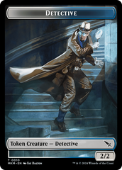 Detective // Dog Double-Sided Token [Murders at Karlov Manor Tokens] | Kessel Run Games Inc. 