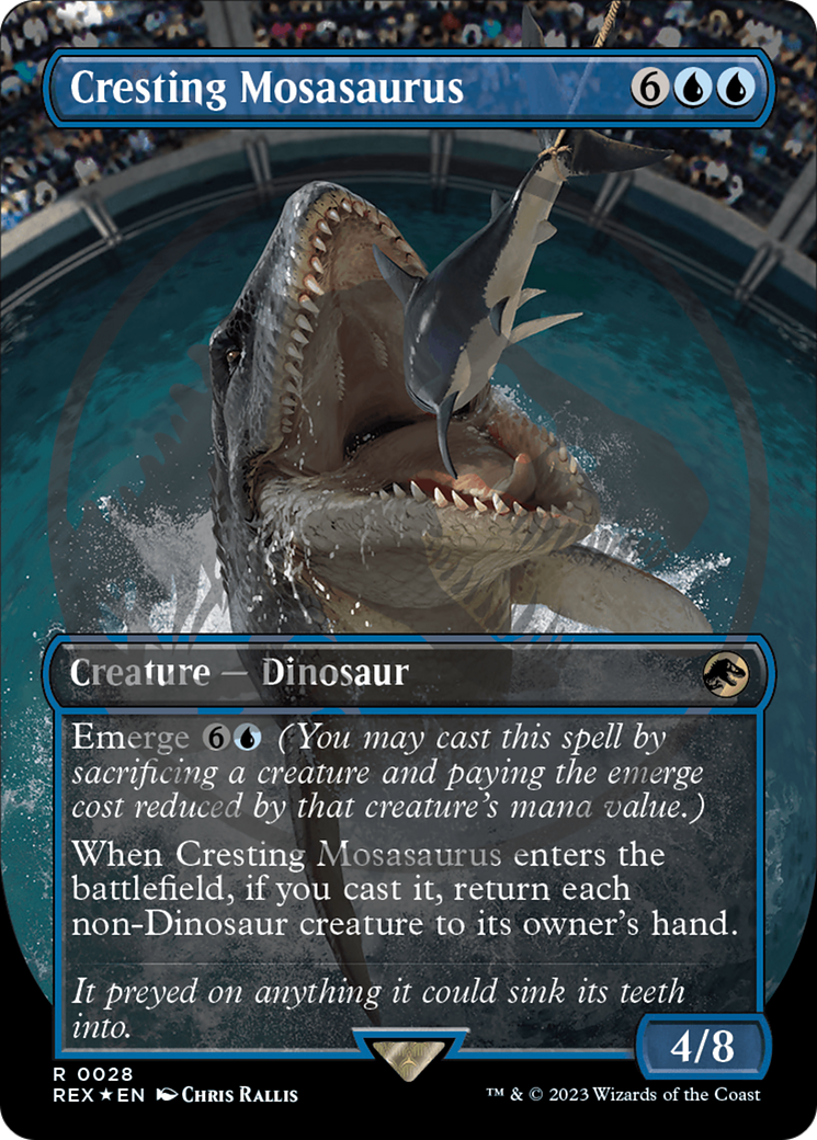 Cresting Mosasaurus (Emblem) (Borderless) [Jurassic World Collection Tokens] | Kessel Run Games Inc. 