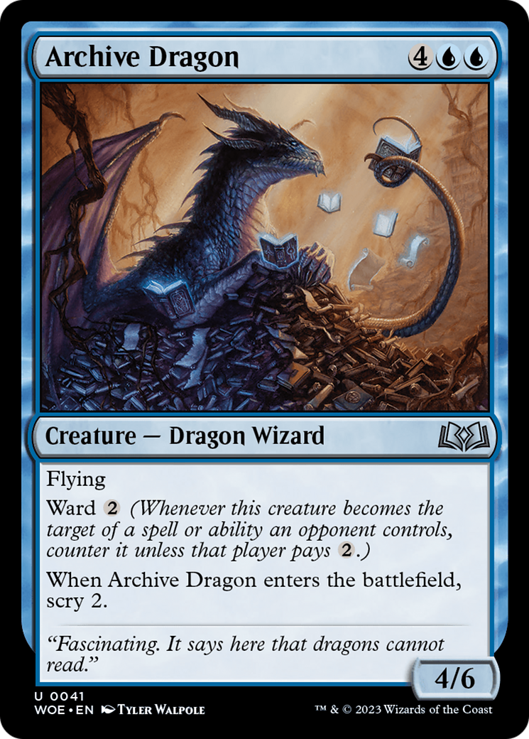 Archive Dragon [Wilds of Eldraine] | Kessel Run Games Inc. 