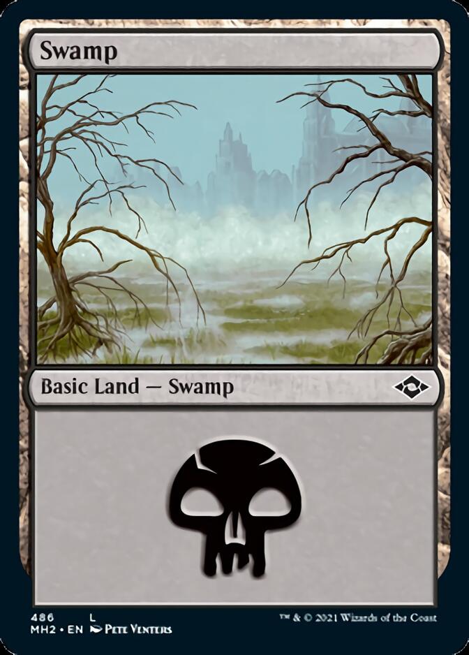 Swamp (486) (Foil Etched) [Modern Horizons 2] | Kessel Run Games Inc. 