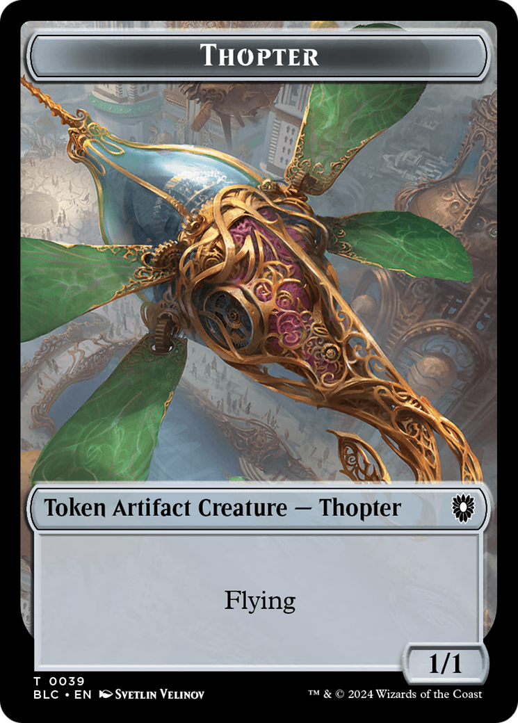 Goblin // Thopter Double-Sided Token [Bloomburrow Commander Tokens] | Kessel Run Games Inc. 