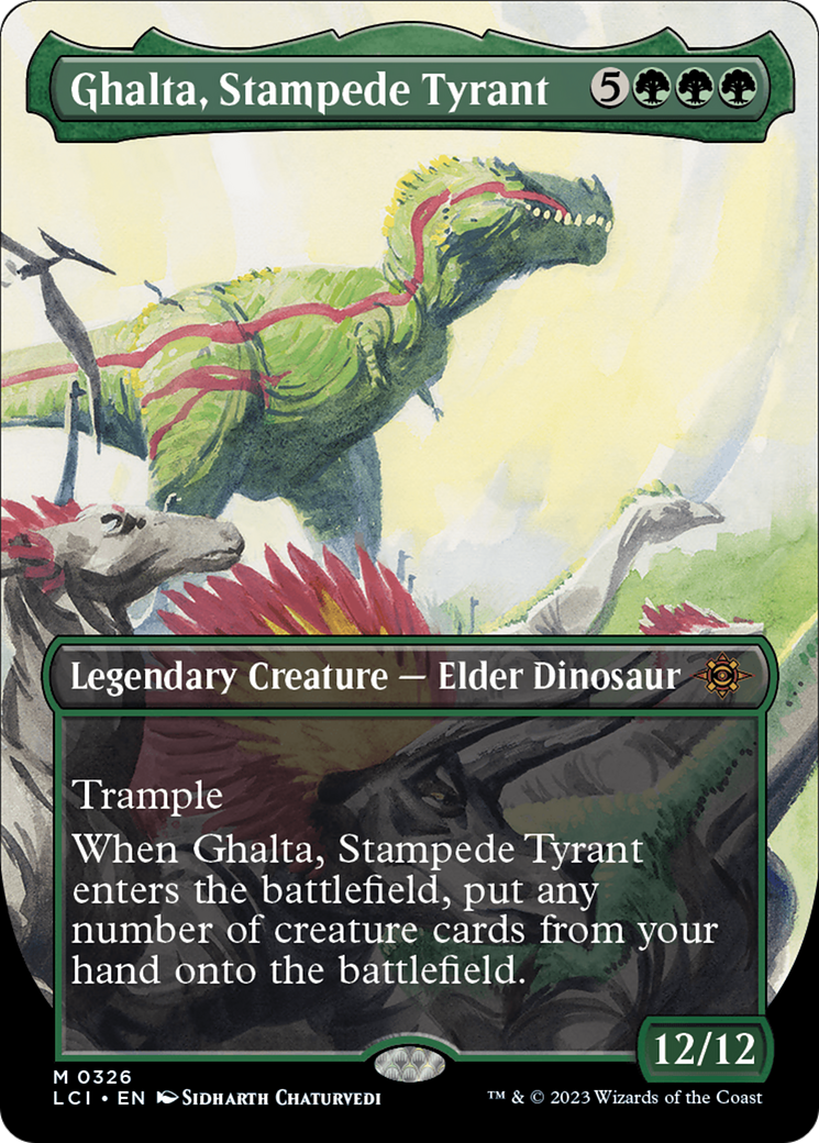 Ghalta, Stampede Tyrant (Borderless) [The Lost Caverns of Ixalan] | Kessel Run Games Inc. 