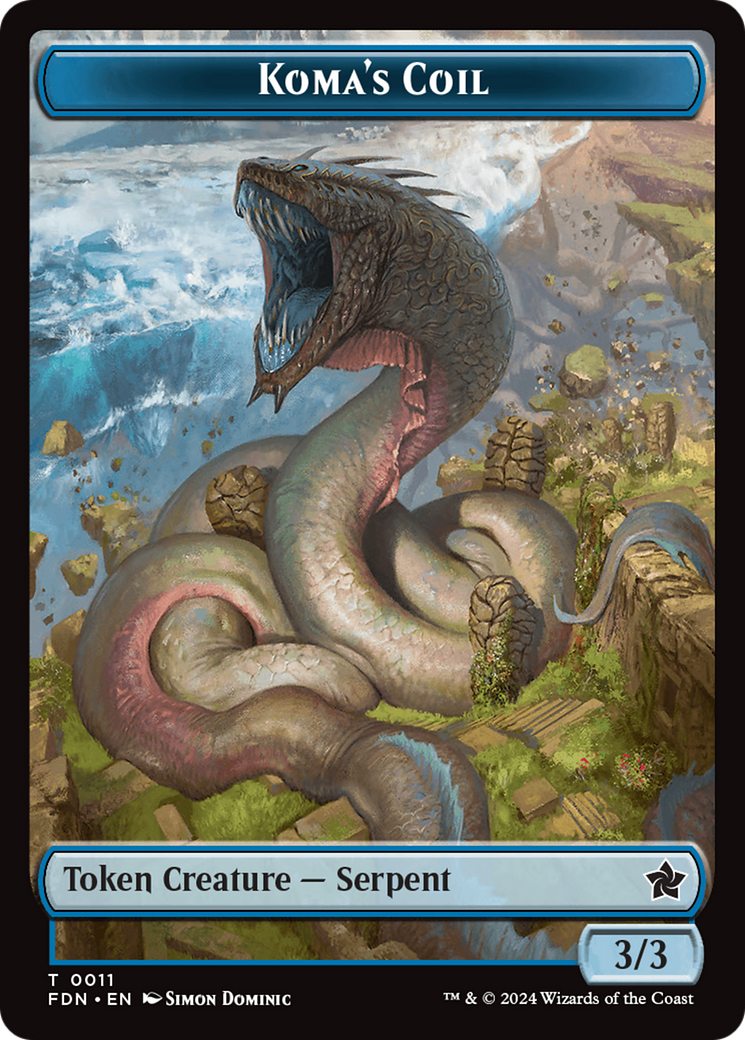 Scion of the Deep // Koma's Coil Doubled-Sided Token [Foundations Tokens] | Kessel Run Games Inc. 