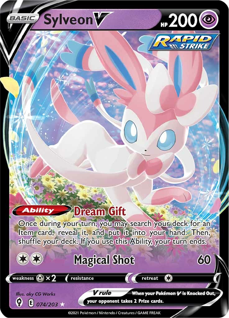 Sylveon V (074/203) [Sword & Shield: Evolving Skies] | Kessel Run Games Inc. 