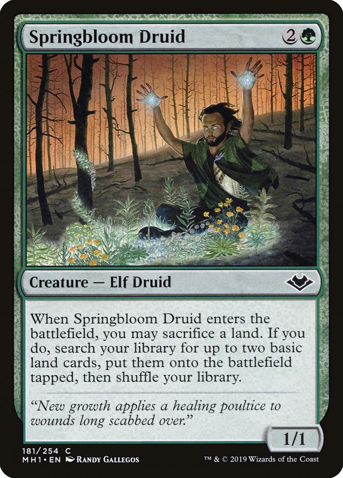 Springbloom Druid [Modern Horizons] | Kessel Run Games Inc. 