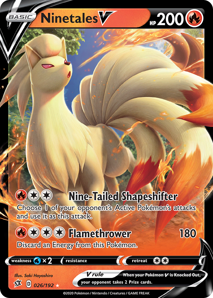 Ninetales V (026/192) [Sword & Shield: Rebel Clash] | Kessel Run Games Inc. 